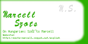 marcell szots business card